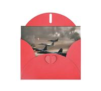 SMSJTMWHN Tarjetas de felicitación en blanco con sobres, calcomanías de avión de guerra