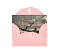 SMSJTMWHN Tarjetas de felicitación en blanco con sobres, calcomanías de avión de guerra