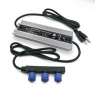 SMSZQR Fuente de alimentación 3 en 1 resistente a la intemperie con salida de 3 cabezales para luces exteriores Philips Hue, adaptador de corriente de 120 W y 24 V compatible con Lily Spot, Lily XL