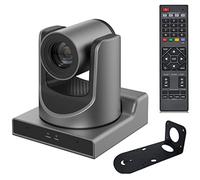 SMTAV Cámara PTZ, zoom óptico de 30X con seguimiento de IA, salidas de transmisión HDMI/SDI/USB 3.0/IP para reuniones, iglesia, eventos, enseñanza (zoom óptico de 30X, gris)