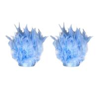 SMTCM 2 pulseras de plumas para mujer, muñequeras de plumas, guantes de plumas, plumas de pavo, tobilleras, joyas de plumas, accesorios para fiestas, Halloween, carnaval