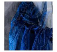 SMTCM Tela de organza brillante azul profundo 4m*150cm Gradiente de organza Tela de encaje Mágica y brillante Cinta de tela Multicolor transparente Tela para coser Tela de tul Tela decorativa para DIY