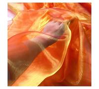 SMTCM Tela de organza brillante de color amarillo profundo 4m*150cm Gradiente de organza, tela de encaje, mágicamente brillante, cinta de tela, telas coloridas y transparentes para coser, tela de tul