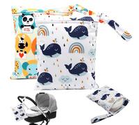 SMTelegance Wetbag 2 unidades Wetbag Kinderstasche,Nasstasche,Klein Wet Bag Kindergarten,Reutilizable Wet Bag mit Reißverschluss,Wetbag Schwimmsachen,für Reisen Fitnessstudio Strand Pool