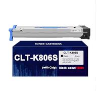 SMTSEC Cartucho De Tóner Compatible Clt-K806s 4 Colores Compatibles para Samsung Multixpress X7400gx X7400lx, para Samsung Multixpress X7500gx X7500lx,Black-with Chip
