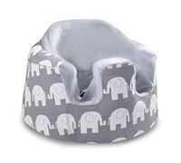 SMTTW Funda de asiento compatible con asiento Bumbo, cubierta de asiento transpirable de verano para bebé niño niña (elefante gris)
