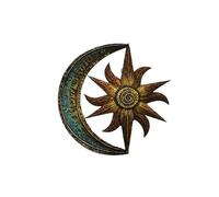 SMTYXS Hierro Forjado Sun Moon Metal Art Colgante Fondo Pared Sala De Estar Decoración Vintage Ornamento