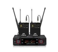 SMTYXS Los Canales Inalámbricos del Micrófono Lavalier Ajustan El Transmisor De Frecuencia Bodypack For La Reunión De La Iglesia Fiesta Show