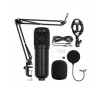 SMTYXS Micrófono De Condensador Karaoke En Vivo Chat De Canciones Grabación De Juegos Micrófono Teléfono Móvil Computadora Equipo General(Balck-BM800)