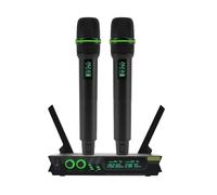 SMTYXS Micrófono De Mano Dual Dinámico Inalámbrico Profesional For Presentaciones En El Escenario, Conferencias, Karaoke En Casa Y Fiestas.