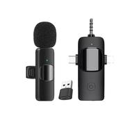 SMTYXS Micrófono De Solapa Inalámbrico Profesional 4 En 1 For Smartphone, Cámara Y Ordenador, Ideal For Entrevistas, Vídeos Y Podcasts.(1 Microphone)