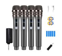 SMTYXS Micrófono Inalámbrico De 4 Canales UHF, Micrófono De Mano Profesional For Fiestas, Karaoke, Iglesias, Espectáculos Y Reuniones.(4pcs)