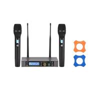 SMTYXS Micrófono Inalámbrico De Doble Canal, UHF De Mano, Micrófono De Karaoke Profesional, Dinámico, For Escenarios, 500+ MHz LO-U11