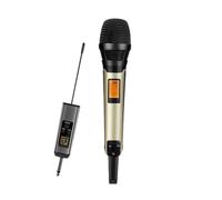 SMTYXS Micrófono Inalámbrico KM990 De Construcción Totalmente Metálica For Presentaciones En Vivo, Escenarios, Iglesias Y Karaoke, Color Negro.(1 Channel)