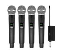SMTYXS Micrófono Inalámbrico Profesional De 4 Canales, Karaoke, De Mano, Recargable, Fácil De Usar, For Exteriores, con Maletín.