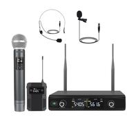 SMTYXS Sistema con Micrófono Inalámbrico Lavalier, Juego De Micrófono De Mano, Frecuencias, Micrófono Inalámbrico For Karaoke, Canto En La Iglesia