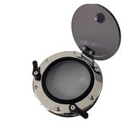 SMTYXS Ventana De Escotilla Ojo Buey Redonda Acero Inoxidable For Barcos Espejo Claro(200mm Standard)