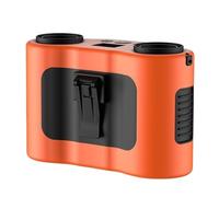 SMTYXS Ventilador De Cintura Portátil, Recargable, 20000 MAh, Mini Cuello Colgante For Exteriores, For Acampar, Con Clip, 5 Velocidades, PowerBank Y Pantalla LED BateríA De Larga DuracióN(Orange)