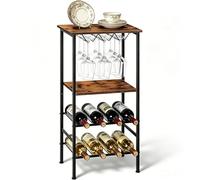 smusei Botellero Vino 4 Niveles Garrafeira Metal Independiente Wine Rack