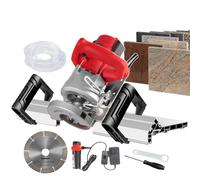 Smussatrice elettrica per piastrelle da 1200 W per taglio a umido, smerigliatrice angolare a 43° con pompa dell;acqua e accessori, ideale per smussare piastrelle in ceramica/marmo ( SingleMachine)