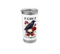 Smutty Book Crow F Caw F Im Reading Smut Reader Dark Romance Vaso térmico de acero inoxidable de doble pared
