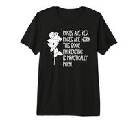 Smutty Book Roses Red Pages Worn I Dont Watch Porn I Read It Camiseta Premium