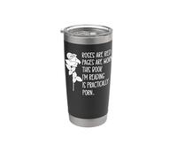 Smutty Book Roses Red Pages Worn I Dont Watch Porn I Read It Vaso térmico de acero inoxidable de doble pared
