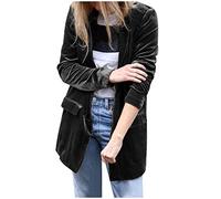 SMUXP Chaquetas de terciopelo de talla grande para mujer, chaqueta de terciopelo verde para mujer, blusa de terciopelo negro, chaqueta de terciopelo azul, sudadera de terciopelo para mujer, tops de