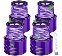 Smyidel Filtros para Dyson V10 SV12,Accesorios de Repuesto Filtro para Dyson V10 SV12 Serie Aspiradora,Cyclone V10, V10 Absolute/Animal/Total Clean/Motorhead,Reemplazo para # DY-969082-01(4 Packs)