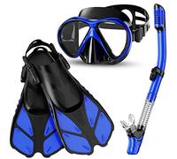Smyidel Máscara y Aletas,Esnórquel settauch Set, Snorkel Set,Gafas de Buceo,Funda Aletas, Gafas de Buceo Buceo Swim Mask Snorkel Aletas Snorkel para Adultos y Jóvenes