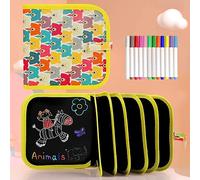 Smyidel Tabla de Dibujo Portátil para Niños, Tablero de Dibujo de Graffiti, Bloc de dibujo portátil borrable, reutilizable,12 bolígrafos borrables de Color 14 Página