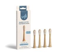 SMYLE Cabezales para cepillo de dientes sónico, 4 unidades, cerdas medianas, eliminación de placa, suave para las encías, eliminación de manchas, protección del esmalte dental, biodegradable, sin