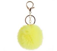 SMYTJSYC Lindo llavero de pompón de piel artificial esponjosa, llavero de bola de piel sintética, para mujer, 6 unidades, aproximadamente 8 cm