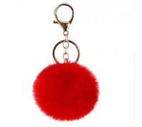 SMYTJSYC Lindo llavero de pompón de piel artificial esponjosa, llavero de bola de piel sintética, para mujer, bolso de mano, 2, aproximadamente 8 cm