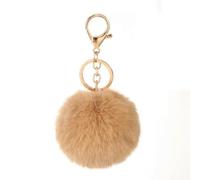 SMYTJSYC Lindo llavero de pompón de piel artificial esponjosa, llavero para mujer, bolso de mano, 15, aproximadamente 8 cm