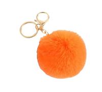 SMYTJSYC Lindo llavero de pompón de piel artificial esponjosa, llavero para mujer, bolso de mano, 26-aproximadamente 8 cm