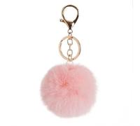 SMYTJSYC Lindo llavero de pompón de piel artificial esponjosa, llavero para mujer, bolso de mano, llavero de bola de pelo de 21, aproximadamente 8 cm