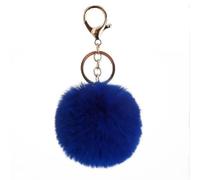 SMYTJSYC Lindo llavero de pompón de piel artificial esponjosa, llavero para mujer, bolso de mano, llavero de bola de pelo de 22, aproximadamente 8 cm