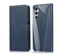 SMYTU Funda para Samsung Galaxy A05s 4G (6,7") + Cristal Templado,PU Cuero Billetera Carcasa Libro Caso,Flip Magnético Case para Samsung Galaxy A05s 4G - Azul