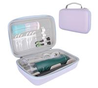 SMYV Funda de viaje para irrigador bucal de agua, organizador de viaje portátil para irrigador bucal, bolsa de almacenamiento de EVA dura para hilo dental, cepillo de dientes eléctrico, pasta de