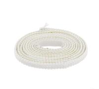 SMZhomeone 1 junta de fibra de vidrio para estufa, cuerda plana, 12 x 3 mm, resistente a altas temperaturas, sello flexible para estufa de pellets, horno, puerta, chimenea, reparación blanca (200 cm)