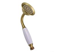 SMZhomeone 1 paquete de alcachofa de ducha de mano antigua latón oro lluvia ahorro de agua para baño hotel spa elegante acabado diseño (antiguo)