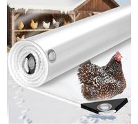 SMZhomeone 1 paquete de cubierta de aislamiento de pollo de invierno grueso transparente lona de PVC resistente al viento impermeable con cuerdas para avicultura 2 x 3 m