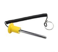 SMZhomeone 1 perno de repuesto de acero para gimnasio con cordón reforzado para equipos de fitness, cierre seguro M8 M10 amarillo gimnasio en casa (M10 x 105 mm)