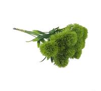 SMZhomeone 10 bolas de flores de diente de león de imitación de plástico, plantas artificiales de 26 cm de largo, 5 cm de cabeza, decoración realista para boda, fiesta, hogar, jardín (verde)