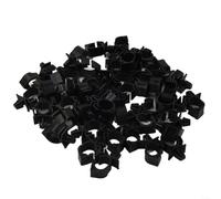 SMZhomeone 100 sujetadores de arnés de cableado de coche, clips fijos de ruta de plástico, kit de abrazadera de cable de envoltura de corbata, tamaño de agujero de 11 mm para reparación de gestión de