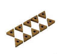 SMZhomeone 10pcs Golden TNMG160408 MA Insertos de carburo para torneado de torno CNC de corte, procesamiento de hierro fundido de acero semiacabado, 15 x 43 mm
