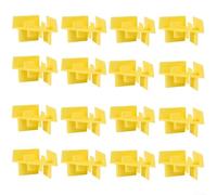 SMZhomeone 16Pcs Almacenamiento de Alimentos Sistema de Estante de Plástico Bandeja Apiladores para la Organización del secador de congelación (Amarillo)