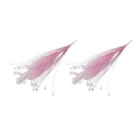 SMZhomeone 2 marcadores artificiales de pavo real barbudo para bodas, arreglos florales, decoración de vegetación, 63 cm (polvo profundo)