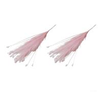 SMZhomeone 2 marcadores artificiales de pavo real barbudo para bodas, arreglos florales, decoración de vegetación, 63 cm (polvo poco profundo)
